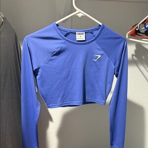 Gymshark violet cropped long sleeve vital seamless top